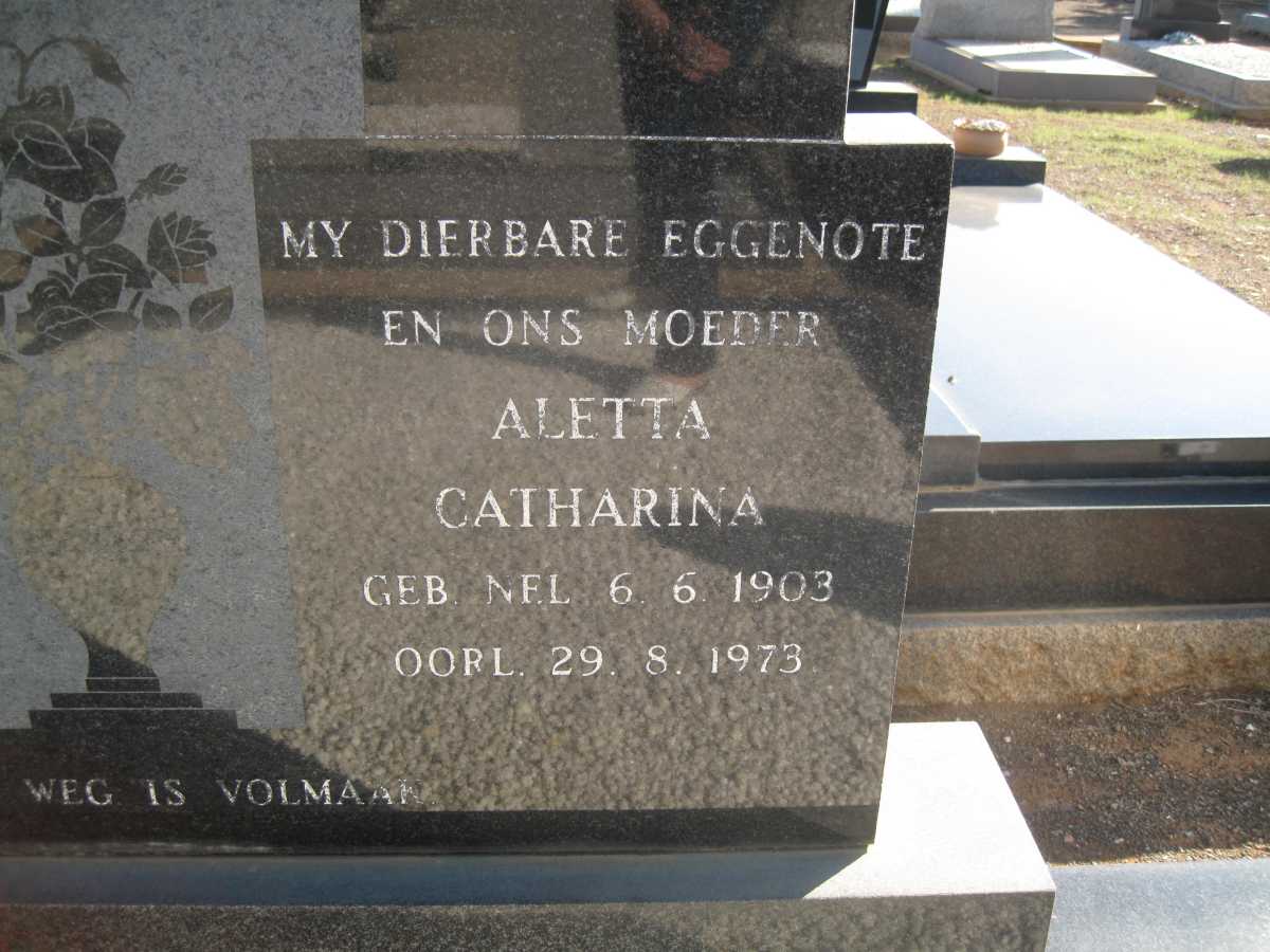 LINTVELT Albert Jacobus 1900-1980 &amp; Aletta Catharina 1903-1973