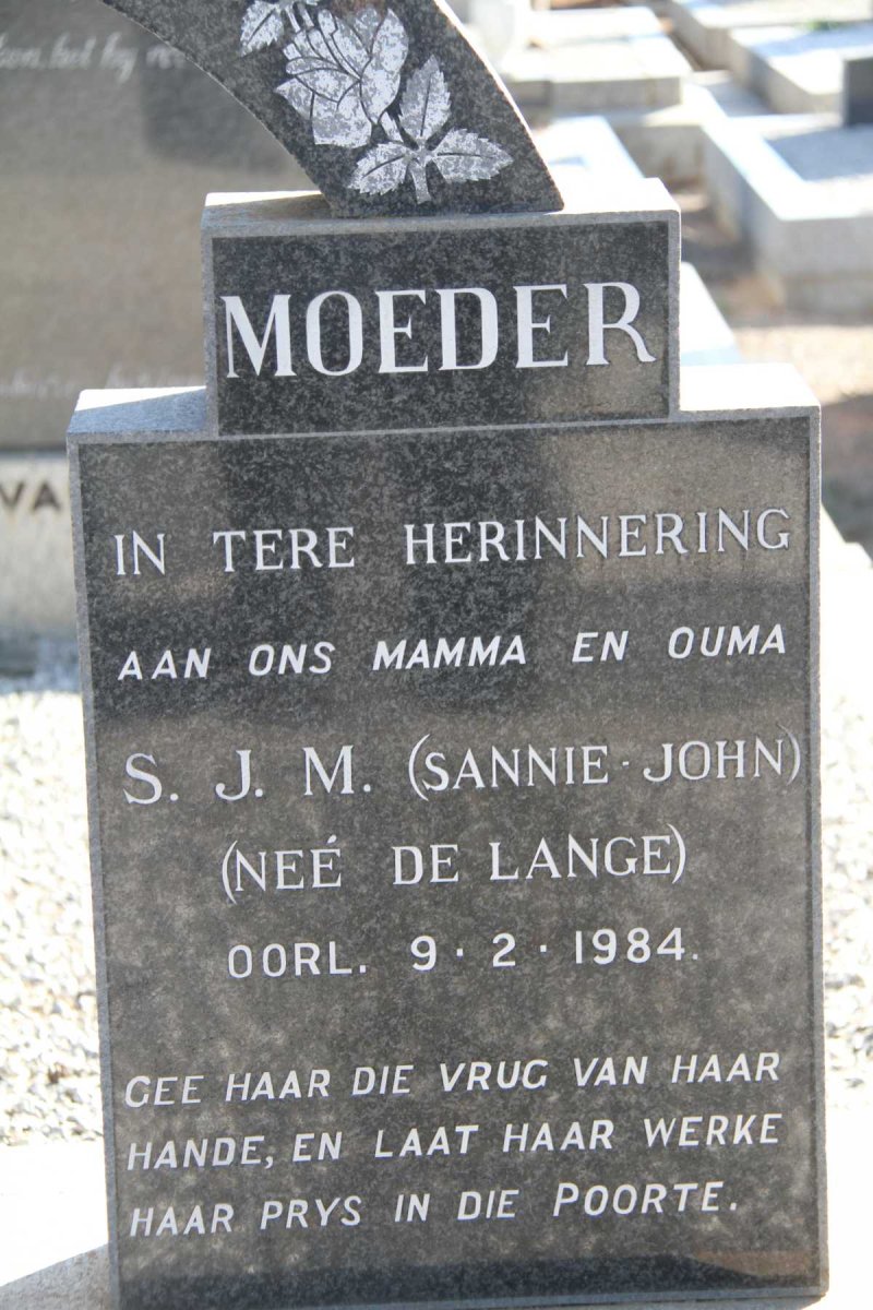 LOMBARD S.J.M. nee DE LANGE -1984