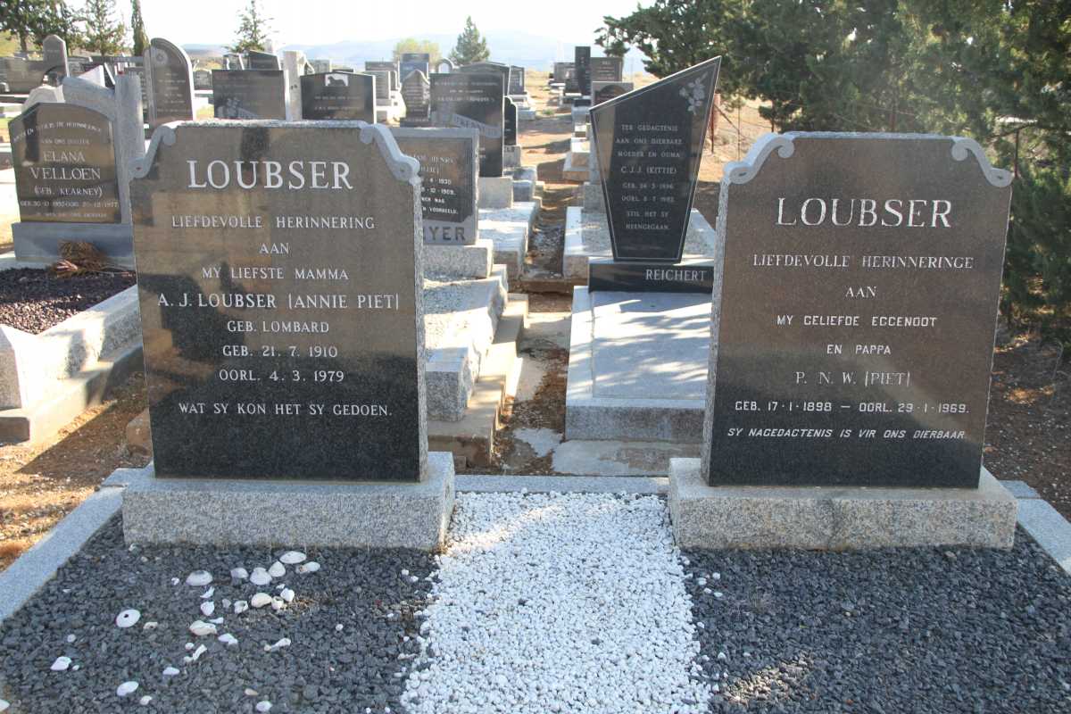 LOUBSER P.N.W. 1898-1969 &amp; A.J. LOMBARD 1910-1979