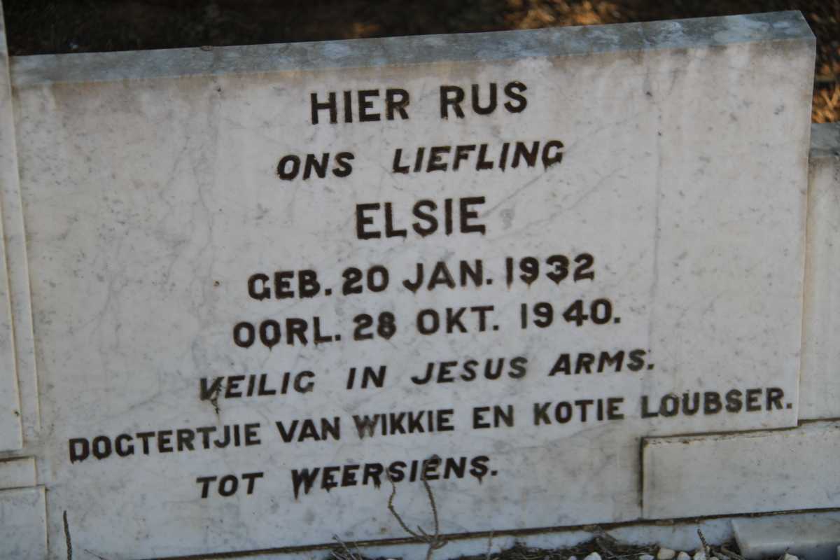 LOUBSER Elsie 1932-1940