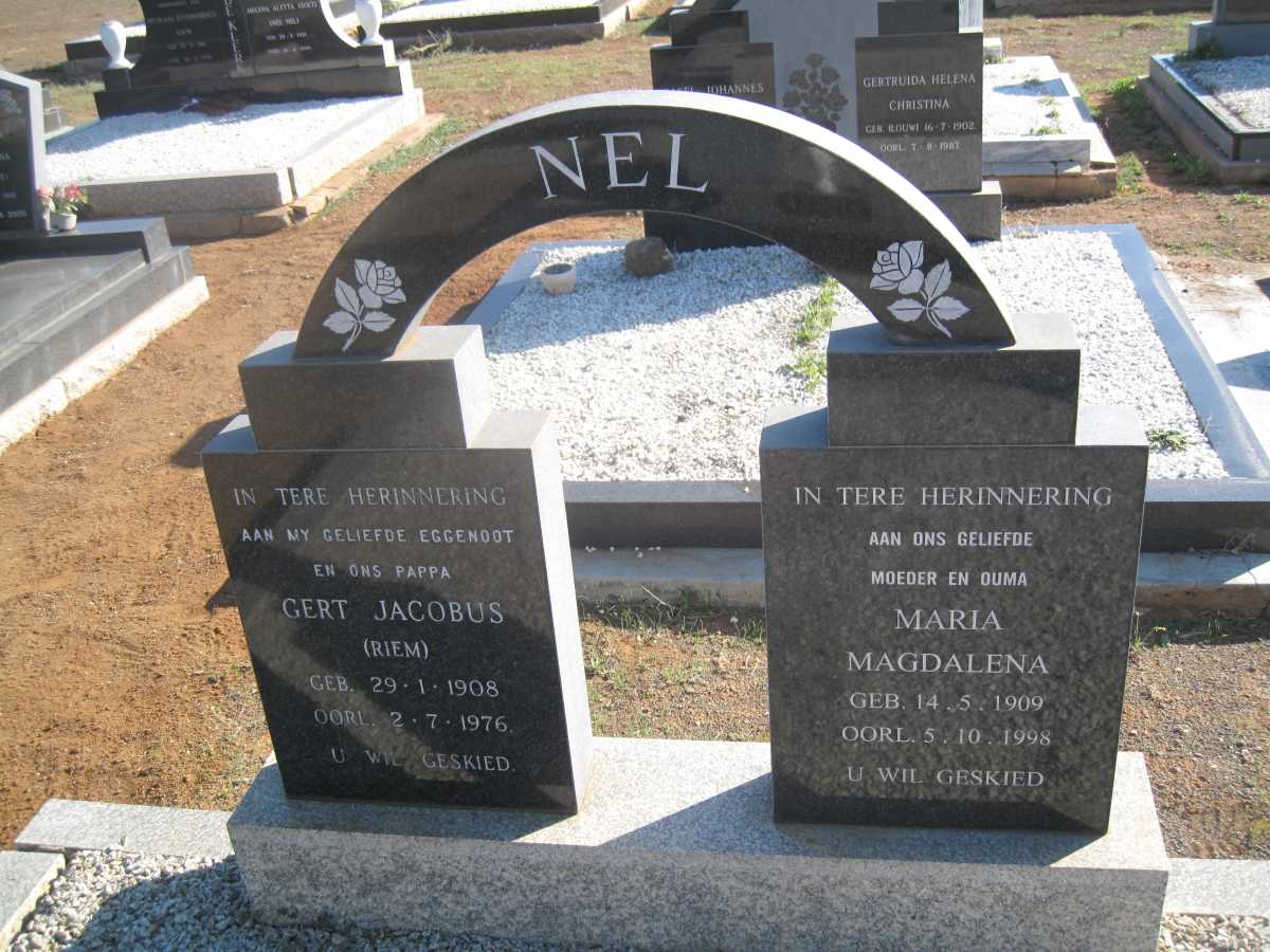 NEL Gert Jacobus 1908-1976 &amp; Maria Magdalena 1909-1998