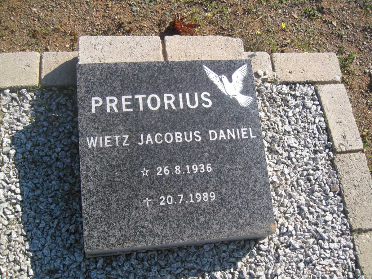 PRETORIUS Wietz Jacobus Daniel 1936-1989