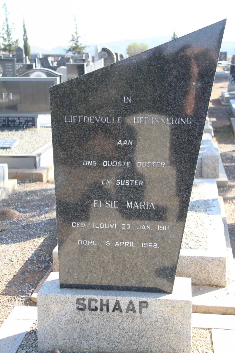 SCHAAP Elsie Maria nee LOUW 1911-1968