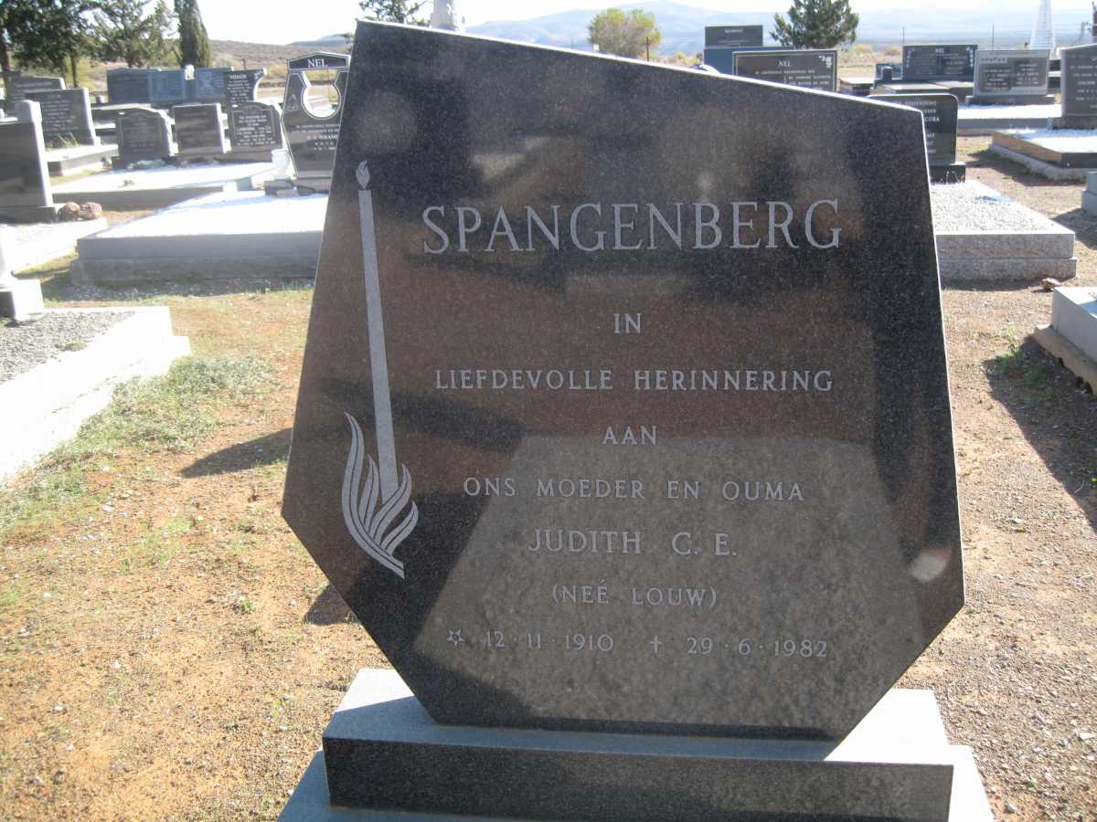 SPANGENBERG Judith C.E. nee LOUW 1910-1982