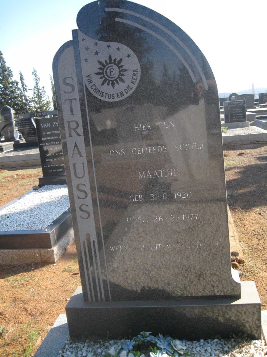 STRAUSS Maatjie 1920-1977
