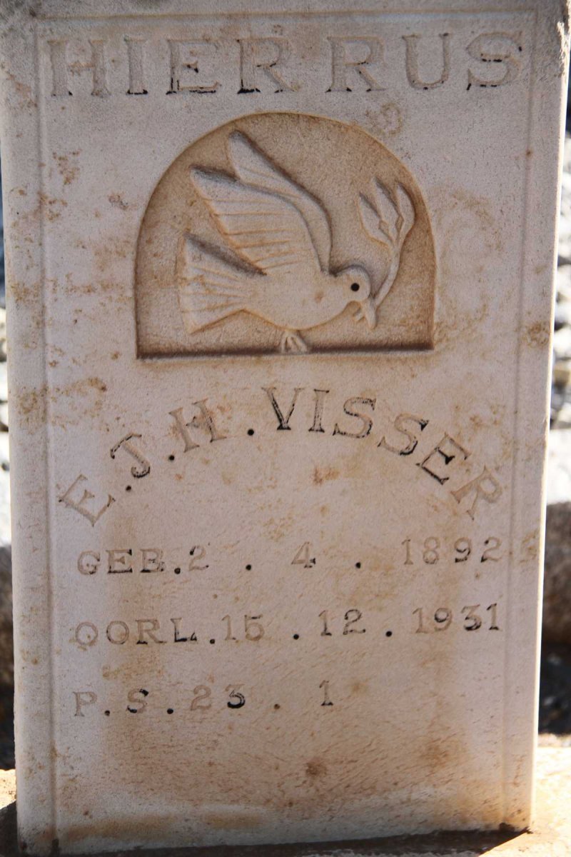 VISSER E.J.H. 1892-1931