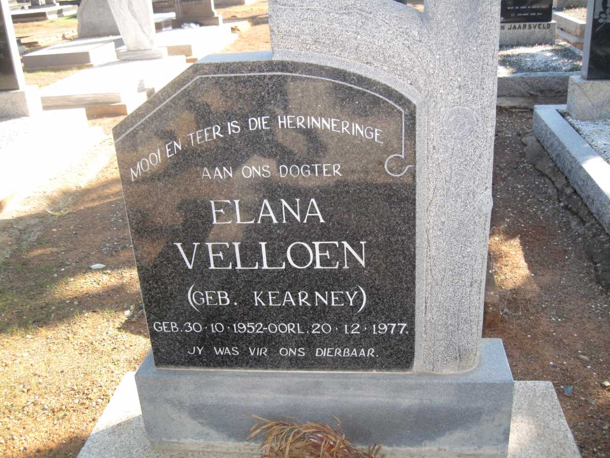 VELLOEN Elana nee KEARNEY 1952-1977