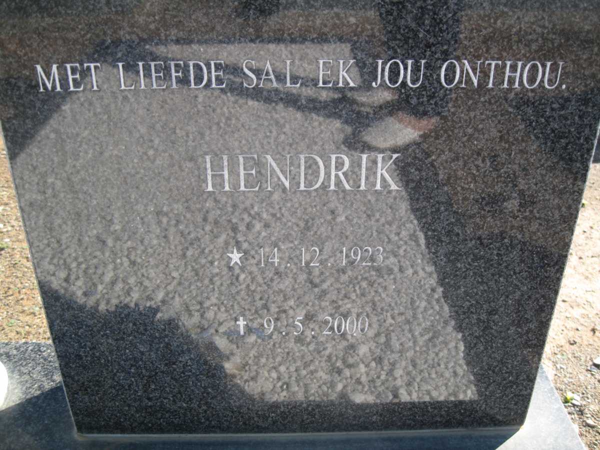 WESTHUIZEN Hendrik, van der 1923-2000