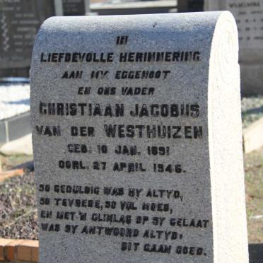 WESTHUIZEN Christiaan Jacobus, van der 1891-1946