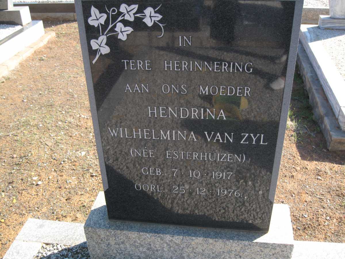 ZYL Hendrik Albertus, van 1910-1976 &amp; Hendrina Wilhelmina ESTERHUIZEN 1917-1976