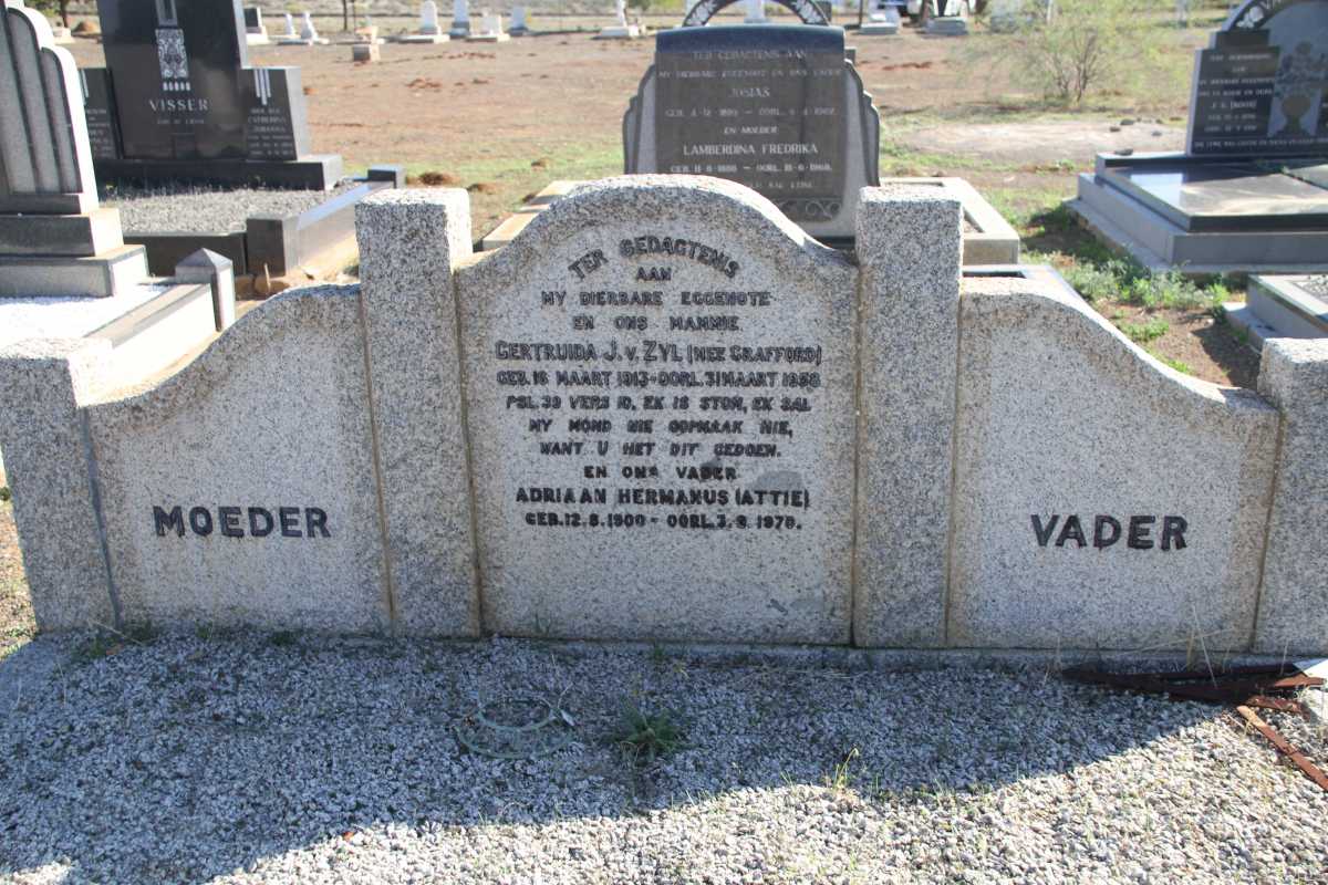 ZYL Adriaan Hermanus 1900-1978 &amp; Gertruida CRAFFORD 1913-1958