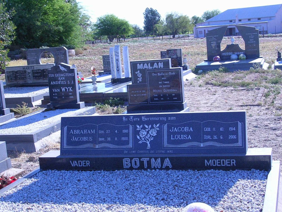 BOTMA Abraham Jacobus 1910-1980 &amp; Jacoba Louisa 1914-2006