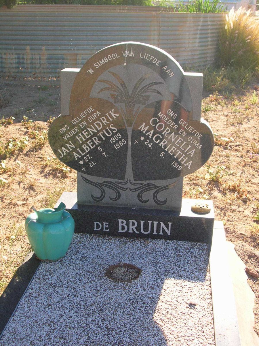 BRUIN Jan Hendrik Albertus, de 1909-1985 &amp; Cornelia Magrietha 1919-