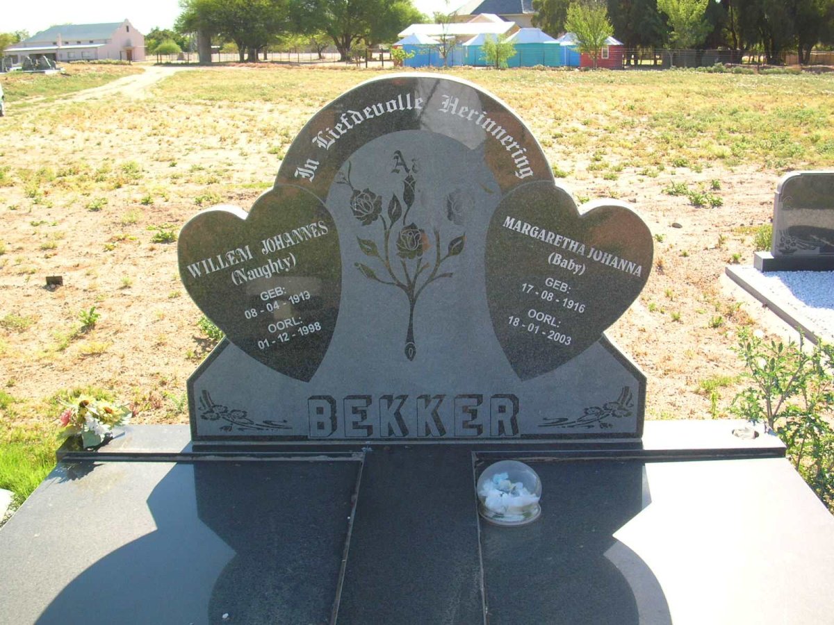 BEKKER Willem Johannes 1913-1998 &amp; Margaretha Johanna 1916-2003