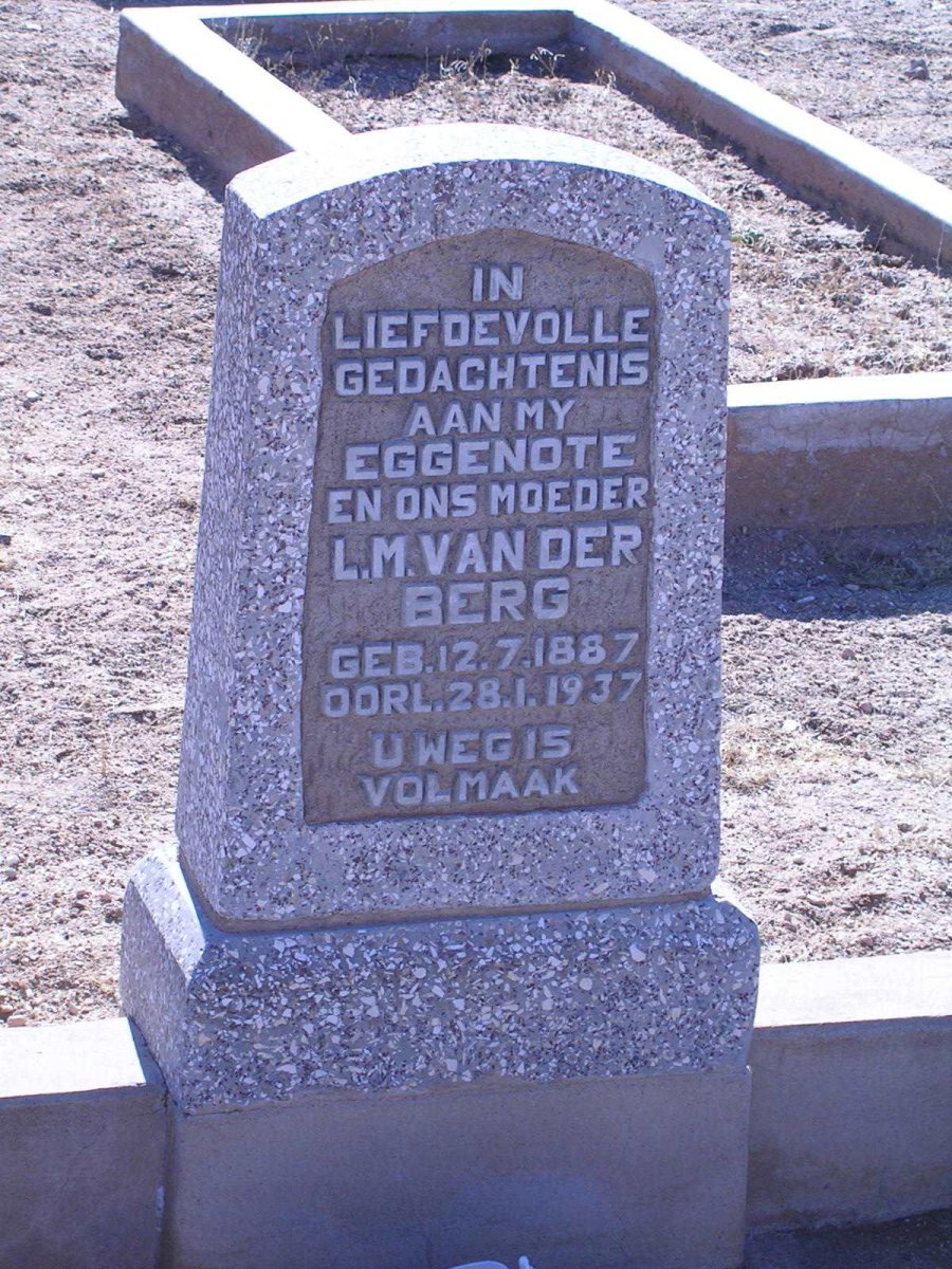 BERG L.M., van der 1887-1937
