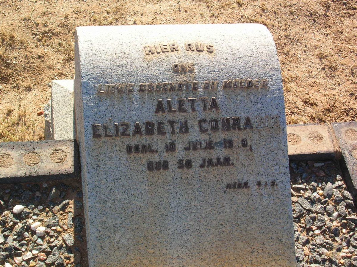 CONRADIE Aletta Elizabeth -19?0
