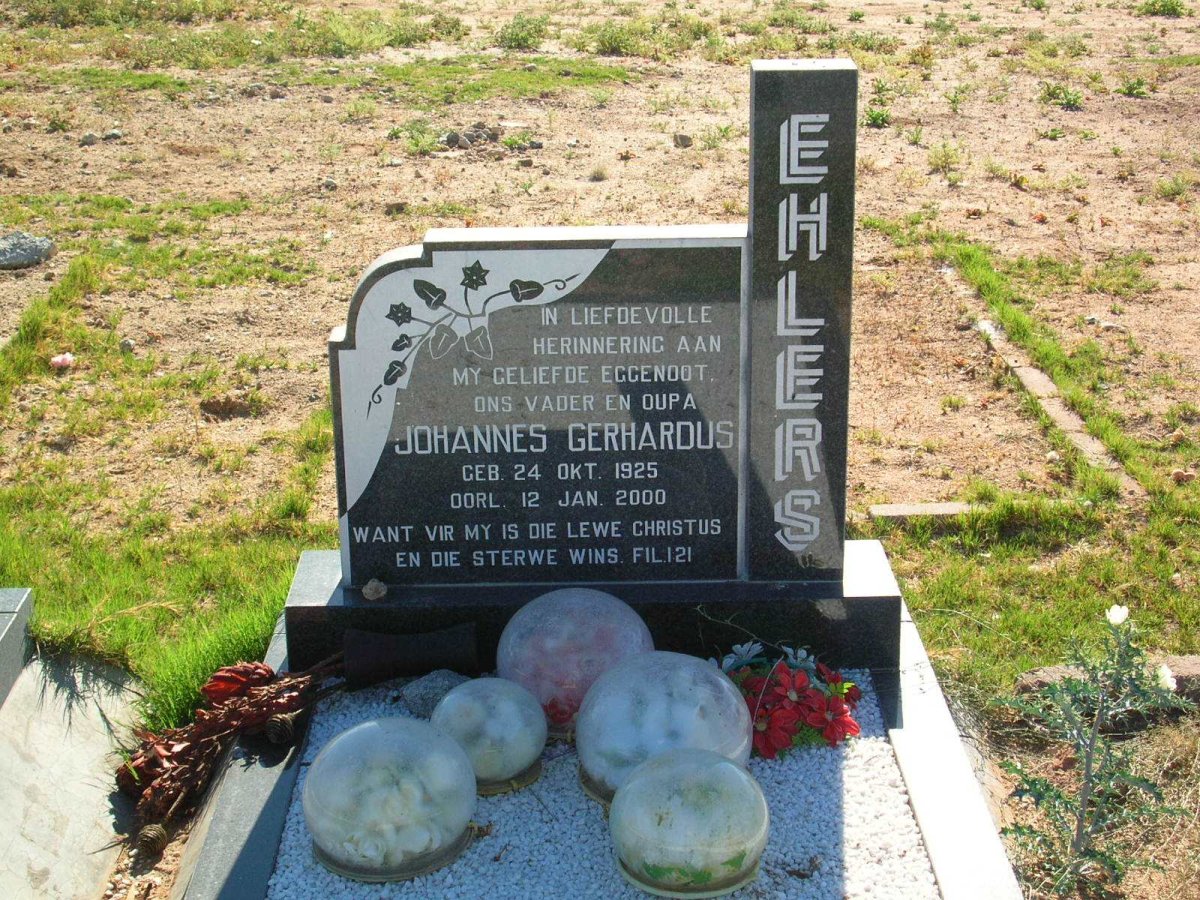 EHLERS Johannes Gerhardus 1925-2000