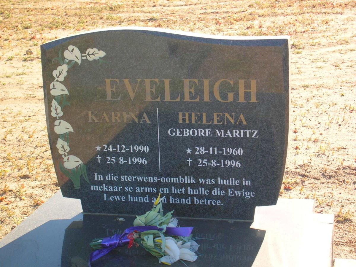 EVELEIGH Helena nee MARITZ 1960-1996, EVELEIGH Karina 1990-1996