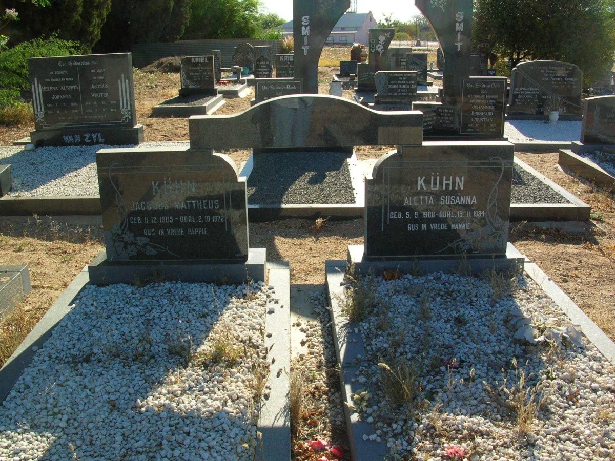 KÜHN Jacobus Mattheus 1905-1972 &amp; Aletta Susanna 1911-1984