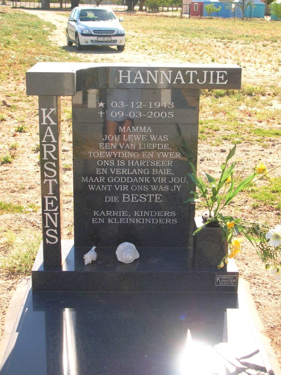 KARSTENS Hannatjie 1943-2005