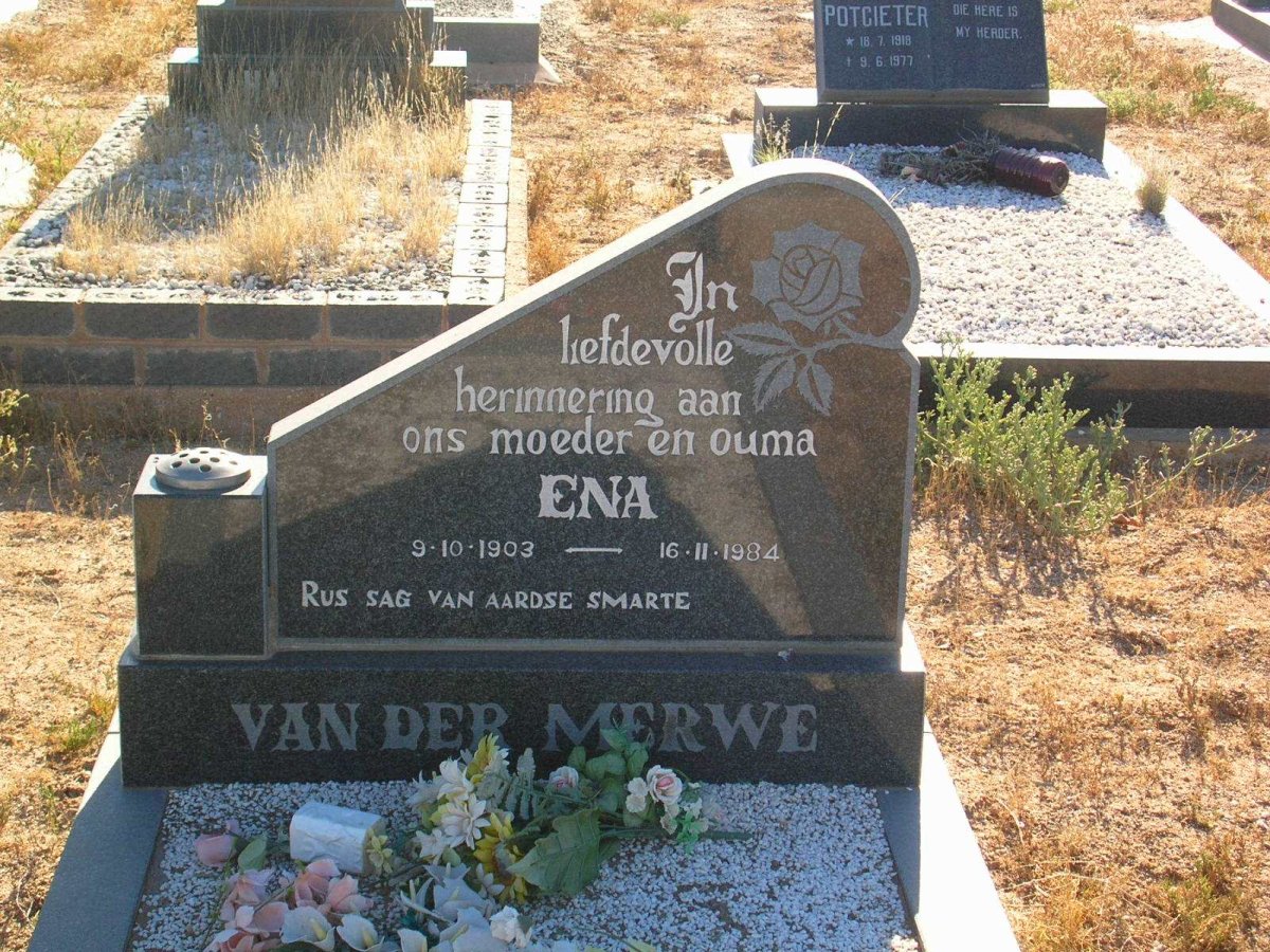 MERWE Ena, van der 1903-1984