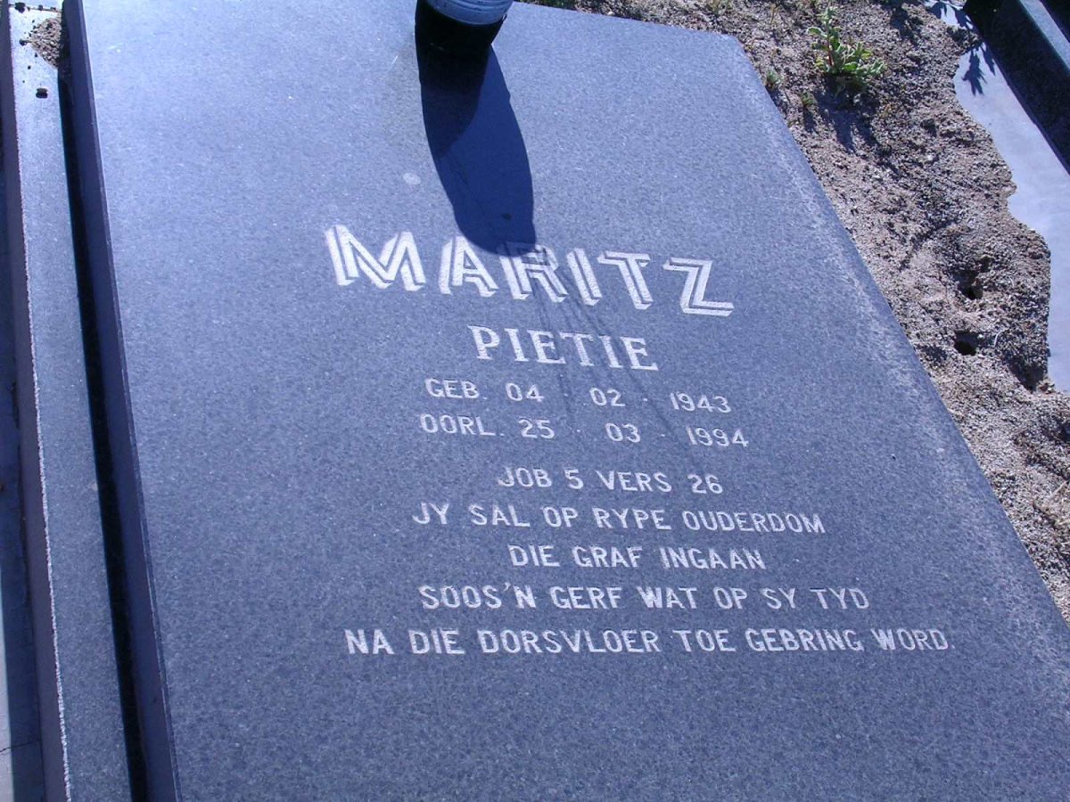 MARITZ Pietie 1943-1994