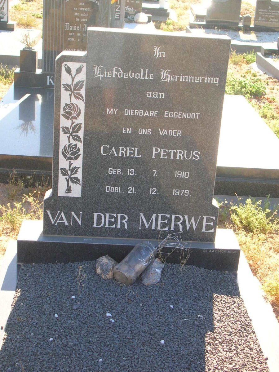 MERWE Carel Petrus, van der 1910-1979
