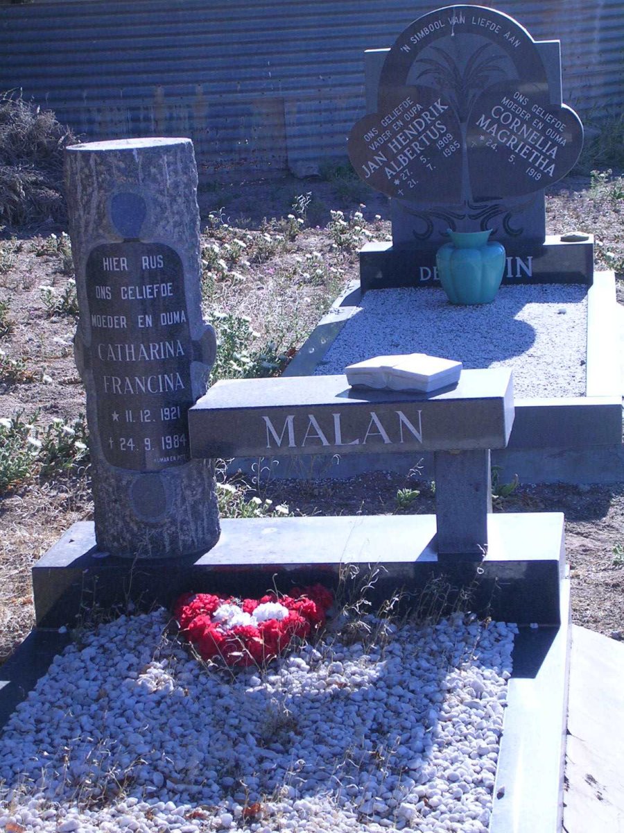 MALAN Catharina Francina 1921-1984