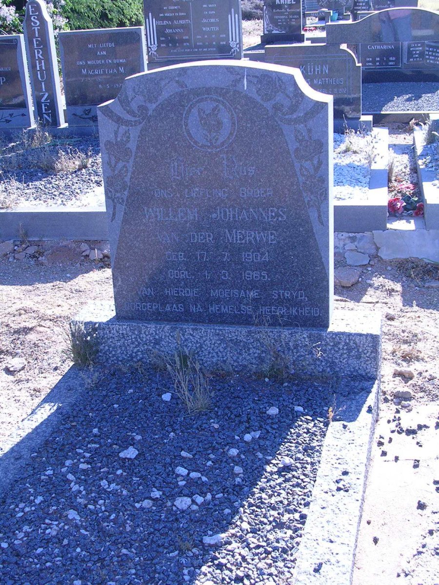 MERWE Willem Johannes, van der 1904-1965