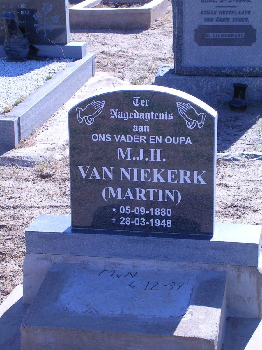 NIEKERK M.J.H., van 1880-1948