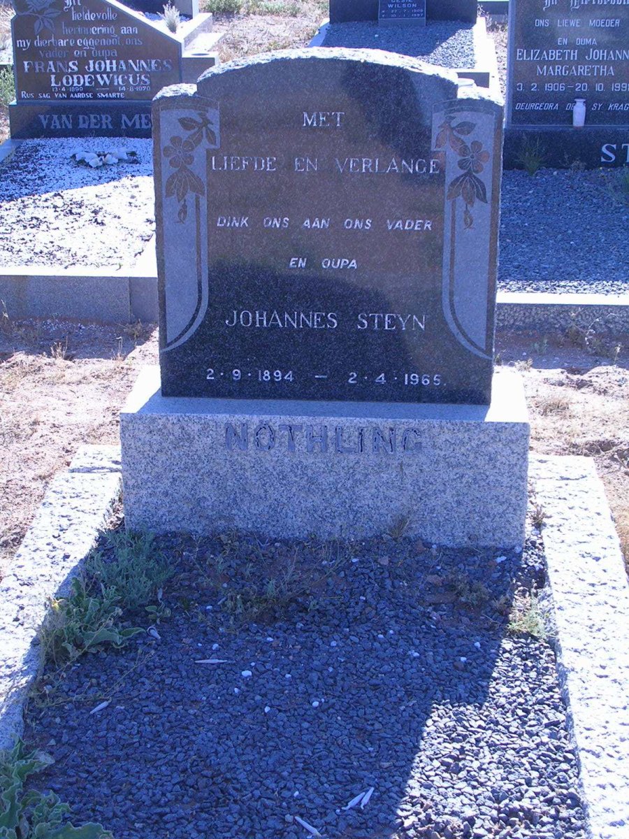 NÖTHLING Johannes Steyn 1894-1965
