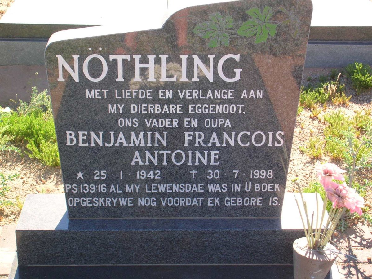 NÖTHLING Benjamin Francois Antoine 1942-1998