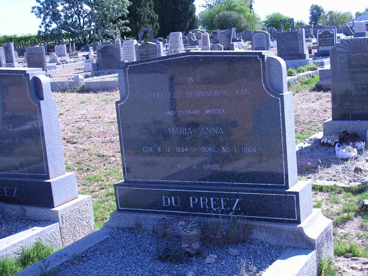 PREEZ Maria Anna, du 1884-1966