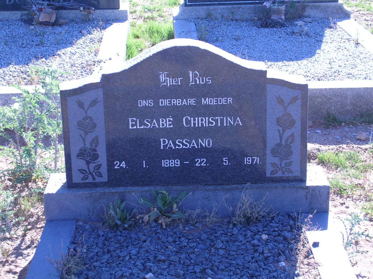 PASSANO Elsabé Christina 1889-1971