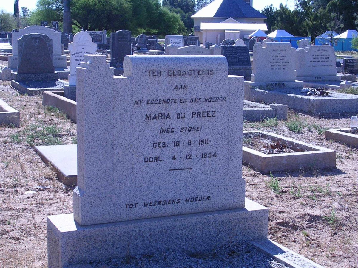 PREEZ Maria, du nee STONE 1911-1954