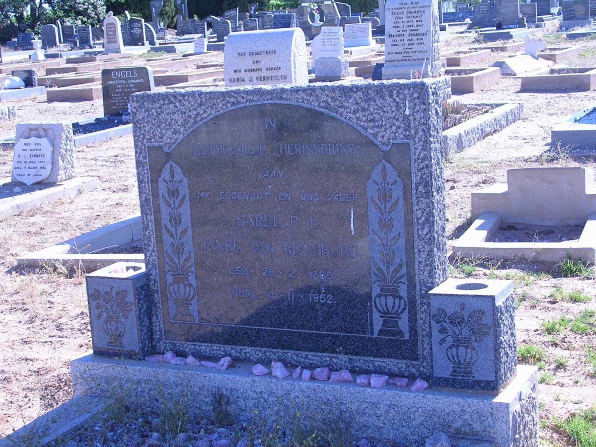 RENSBURG Sarel, Janse van 1865-1952