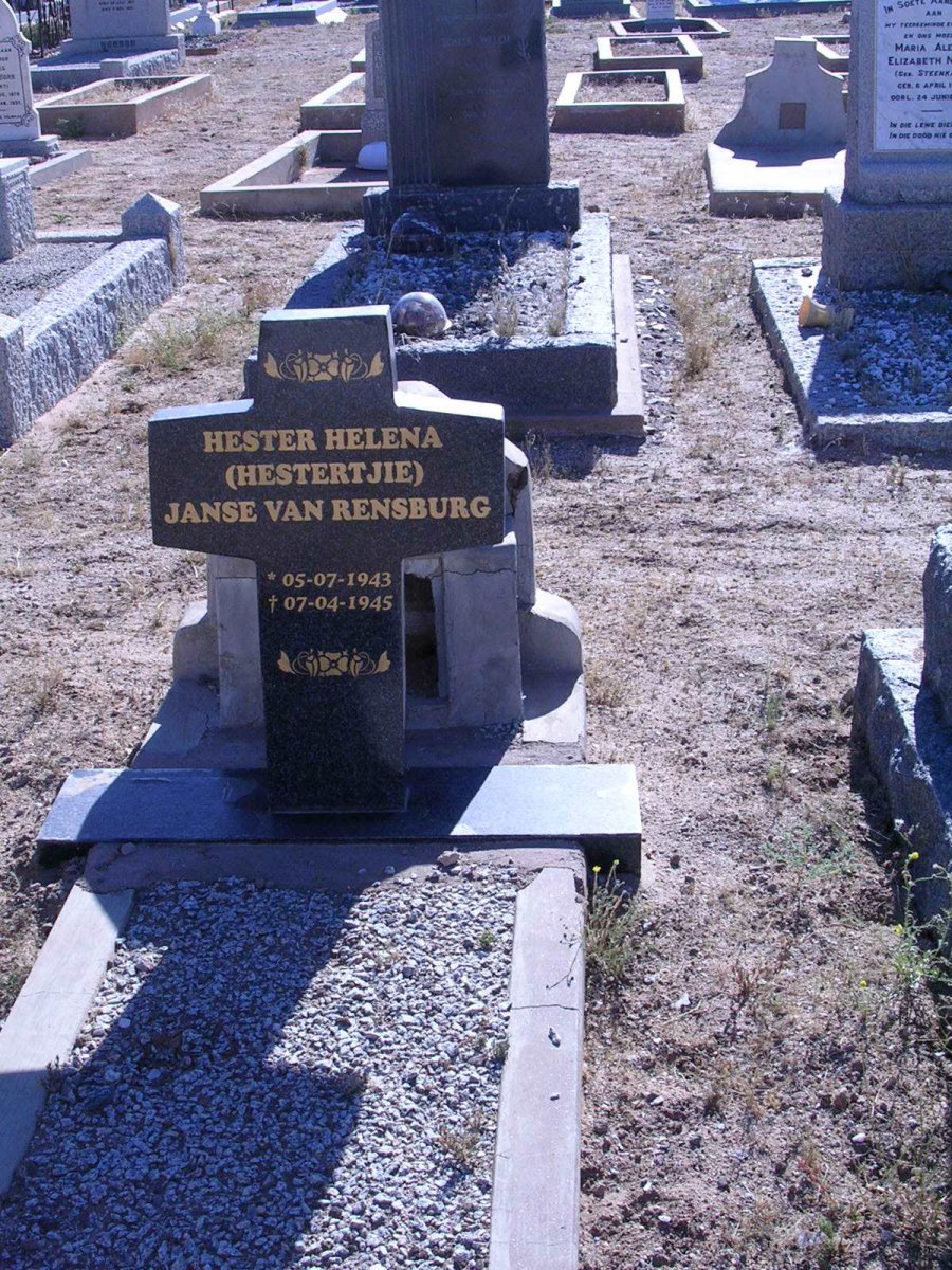 RENSBURG Hester Helena, Janse van 1943-1945