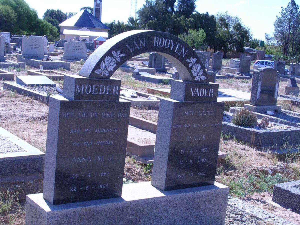 ROOYEN Rynier, van 1888-1967 &amp; Anna M.J. 1887-1964