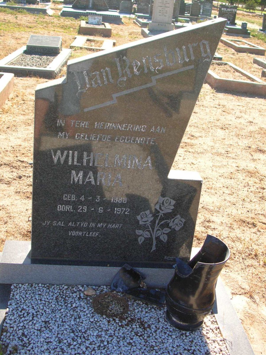 RENSBURG Wilhelmina Maria, van 1888-1972