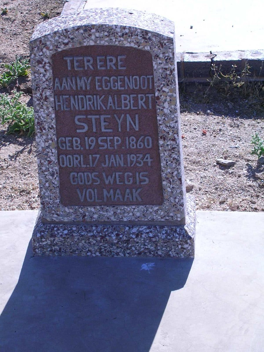 STEYN Hendrik Albert 1860-1934