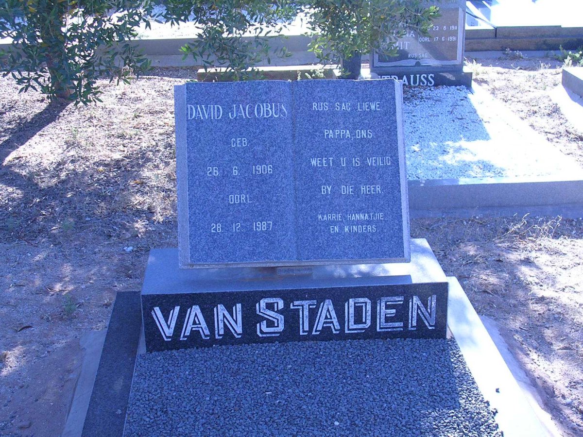 STADEN David Jacobus, van 1906-1987