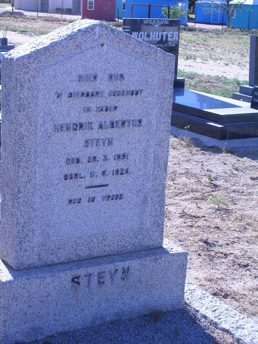 STEYN Hendrik Albertus 1891-1926
