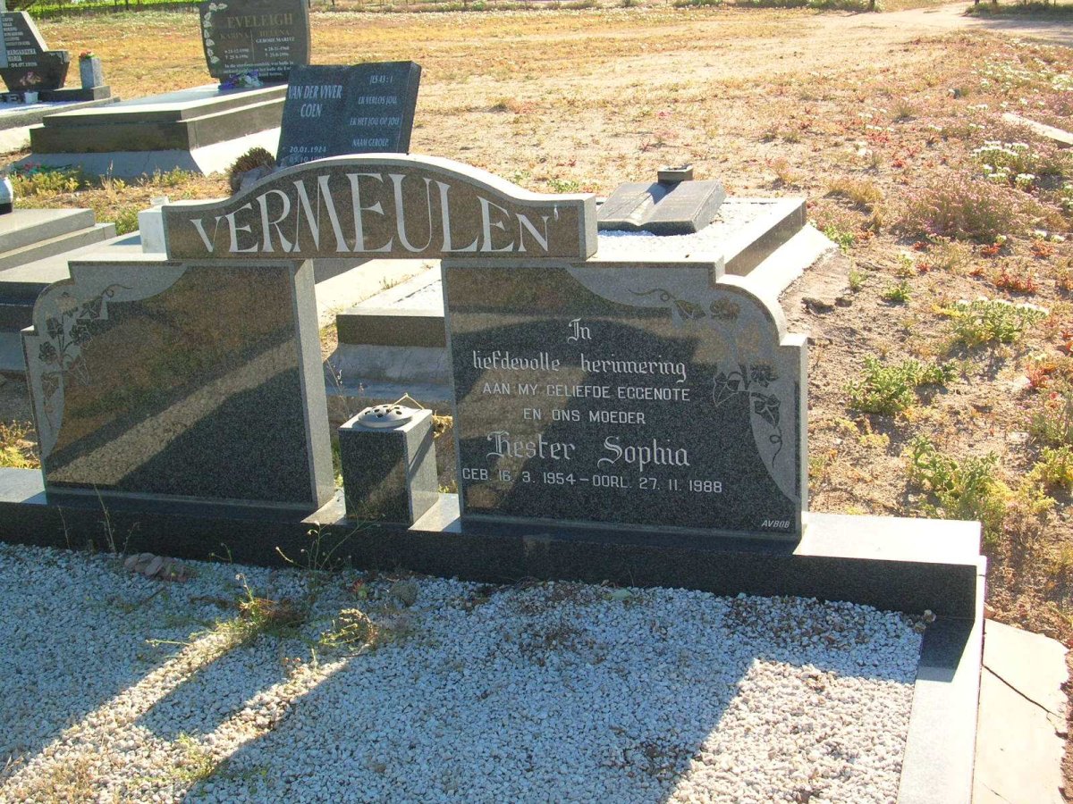 VERMEULEN Hester Sophia 1954-1988