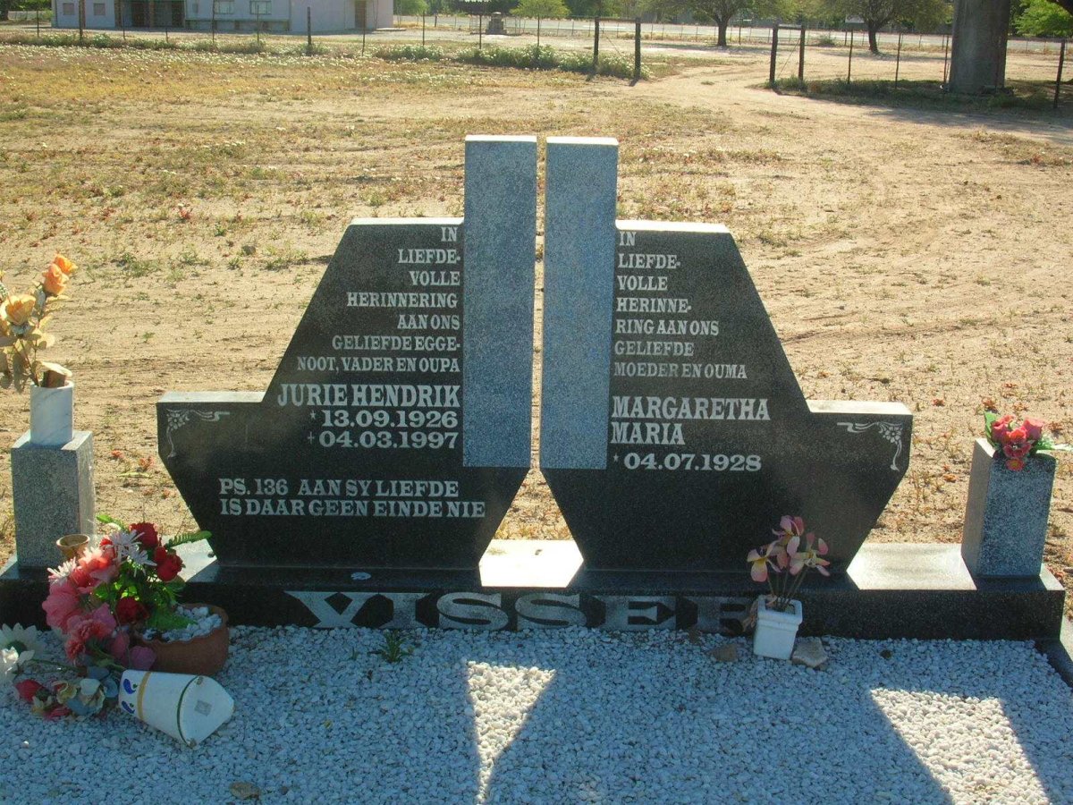 VISSER Jurie Hendrik 1926-1997 &amp; Margaretha Maria 1928-