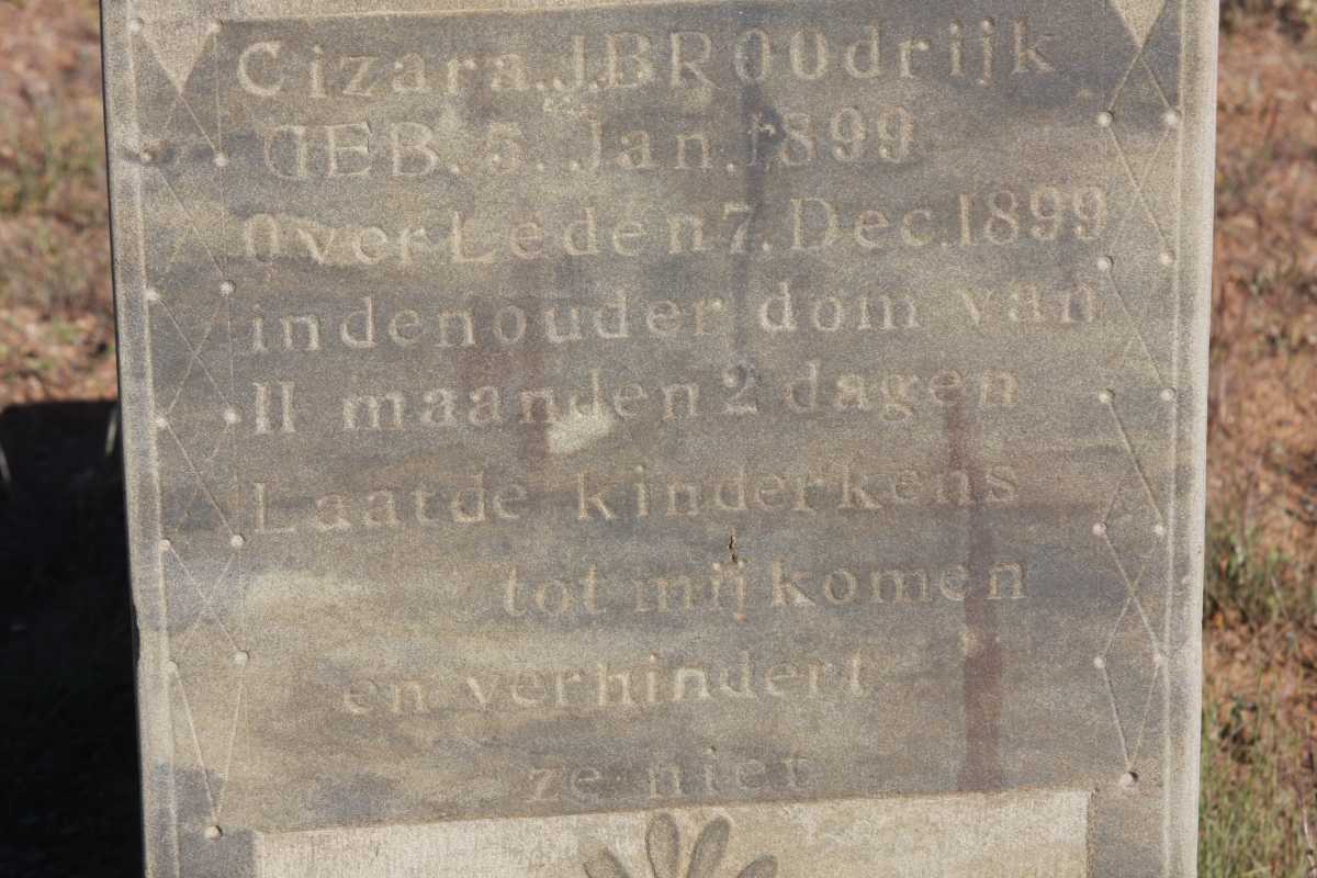 BROODRIJK Cizara J. 1899-1899