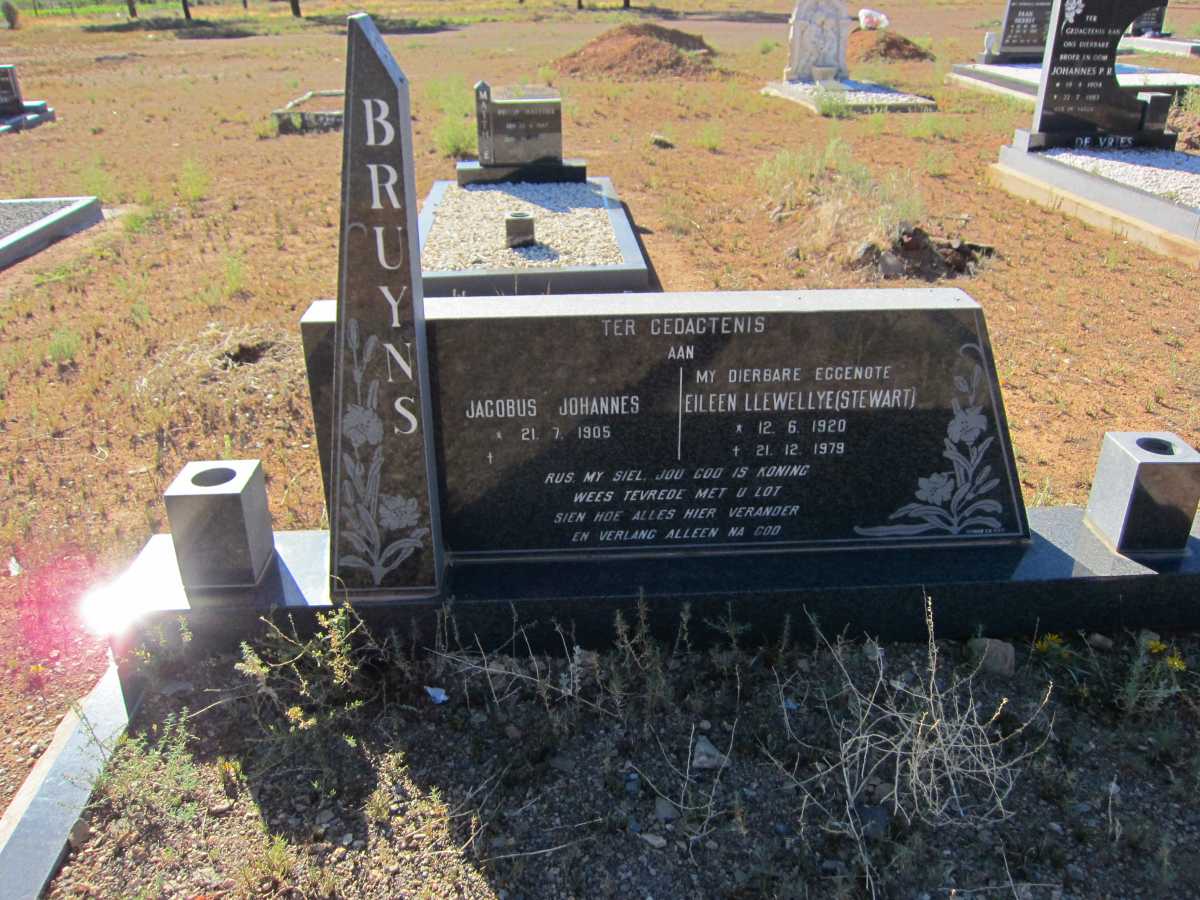 BRUYNS Jacobus Johannes 1905- &amp; Eileen Llewellye STEWART 1920-1979