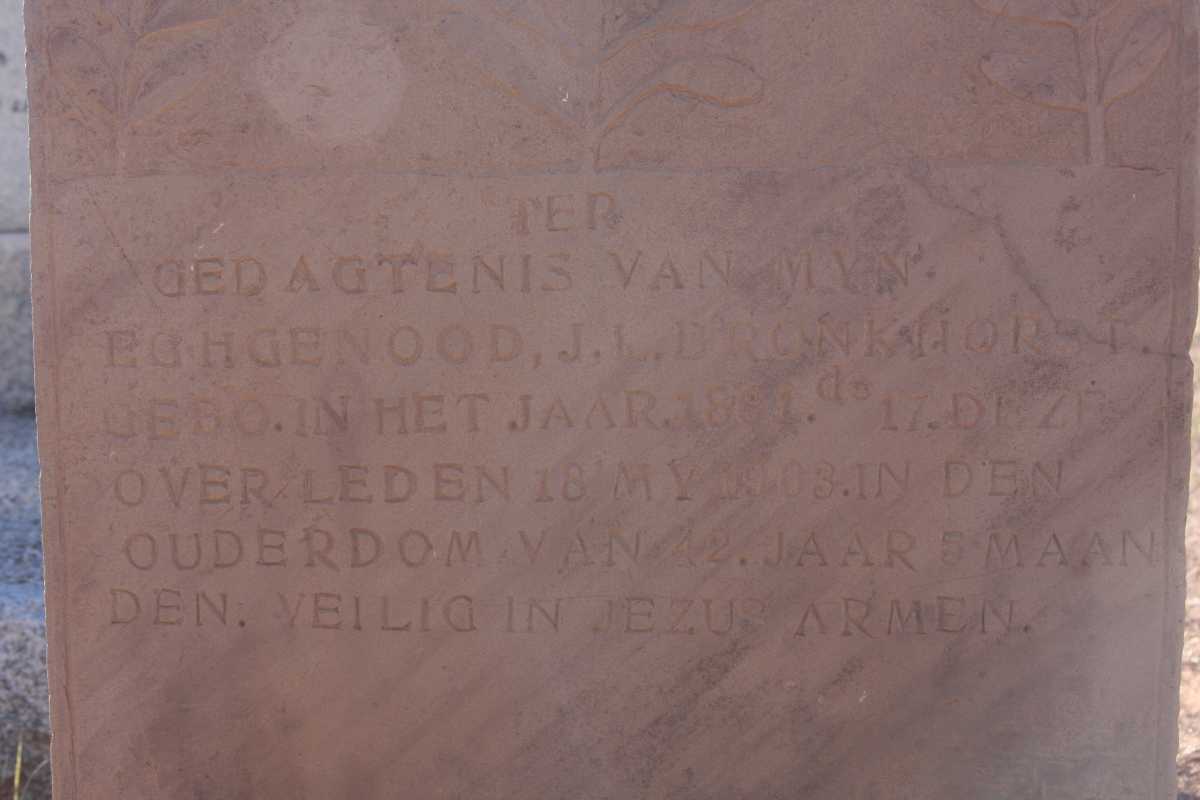 BRONKHORST J.L. 1861-1903