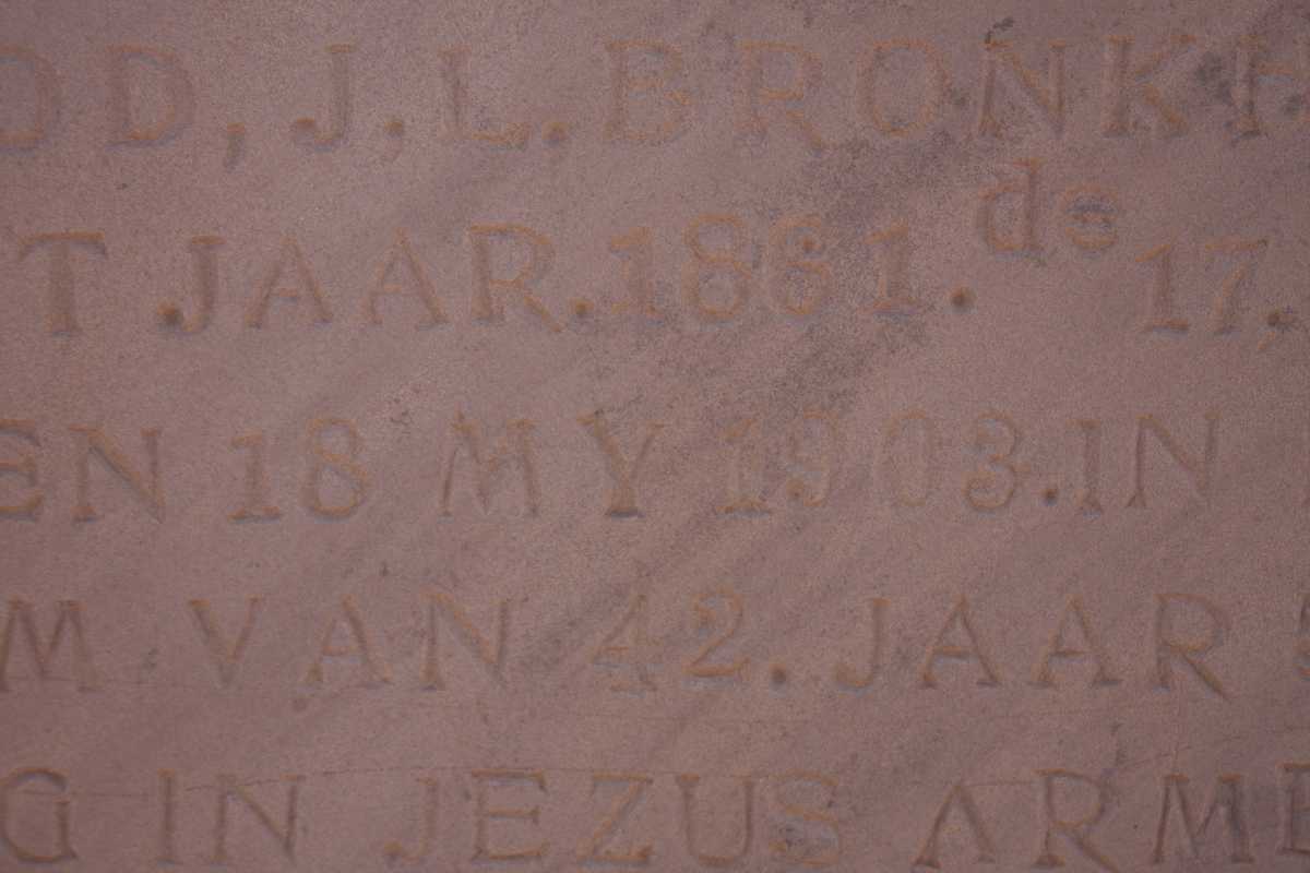 BRONKHORST J.L. 1861-1903