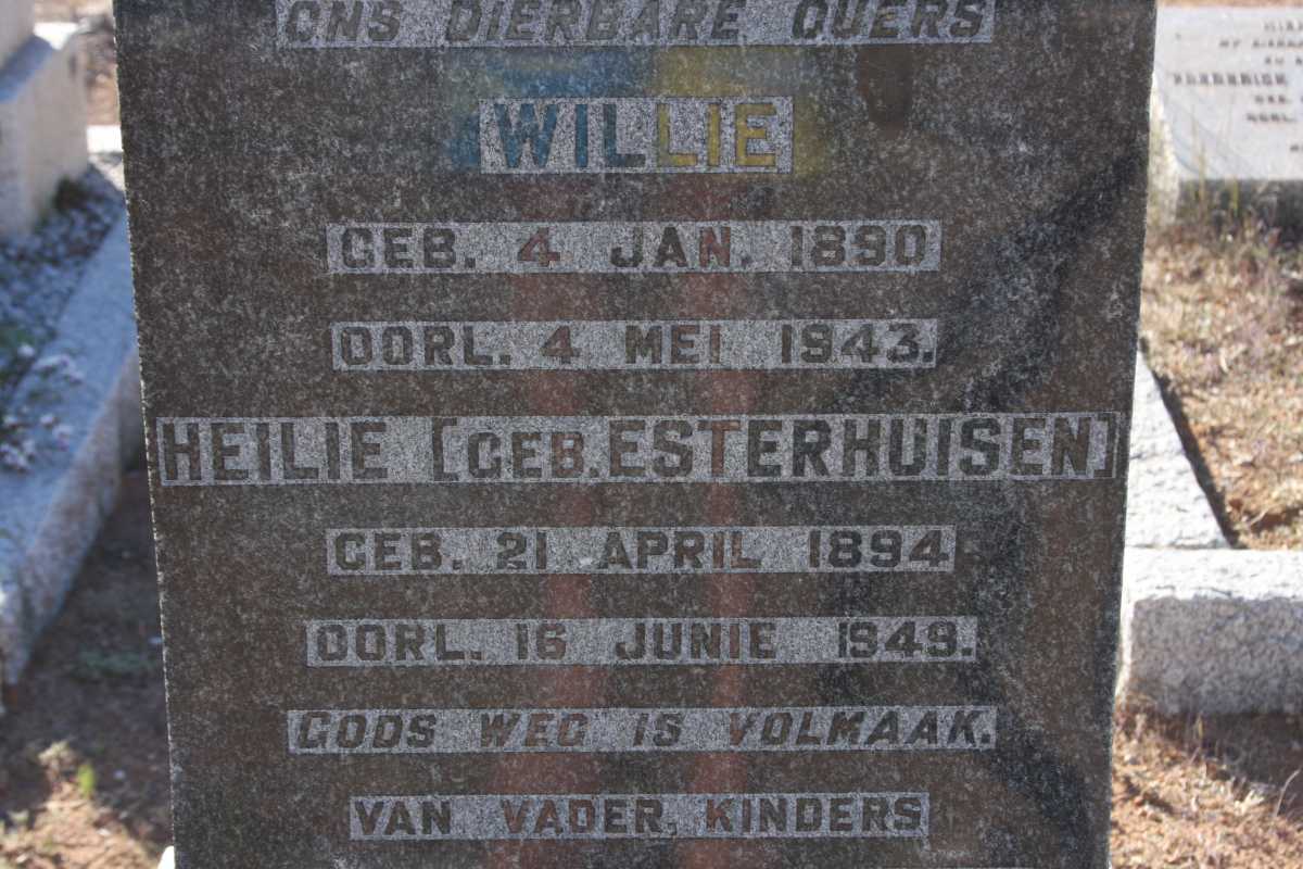 BRUYN Willie, de 1890-1943 &amp; Heilie ESTERHUISEN 1894-1949
