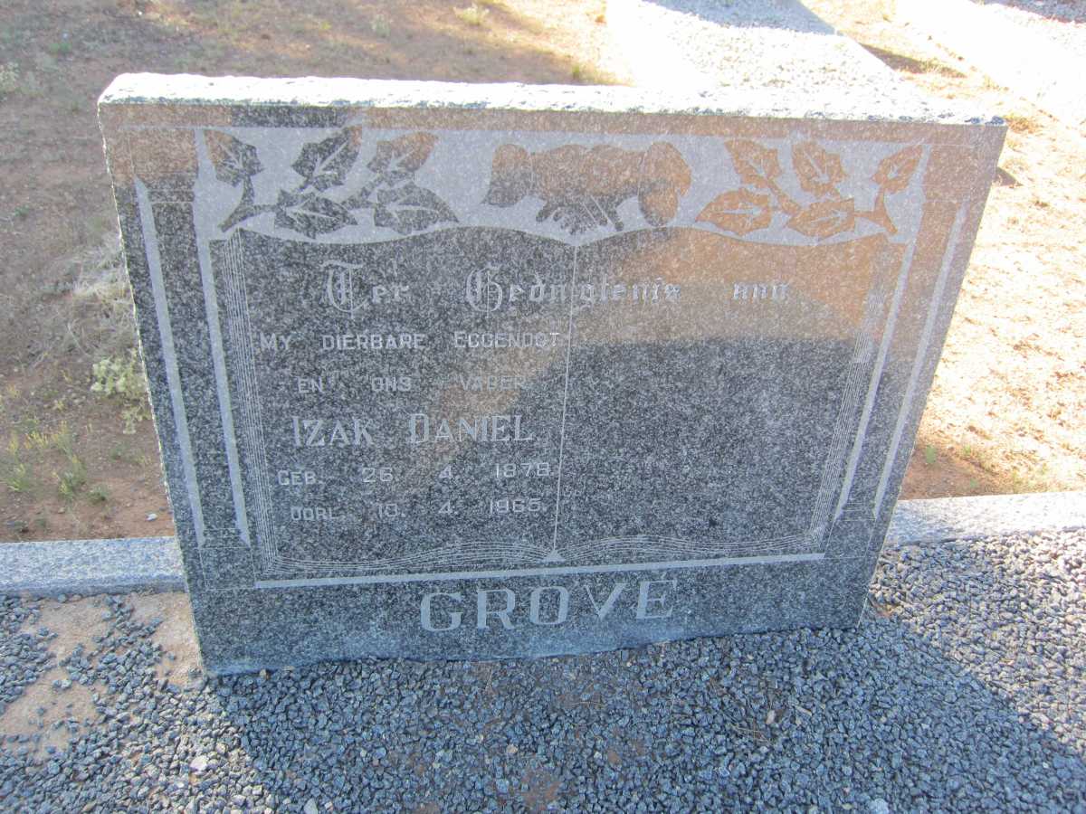 GROVE Izak Daniel 1878-1965
